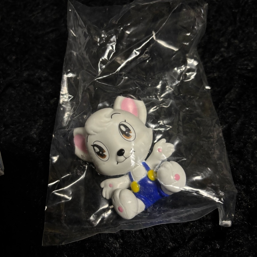 Cute White and Blue Cartoon Figure from Jungle Taitei Anime OPEN Blindbox